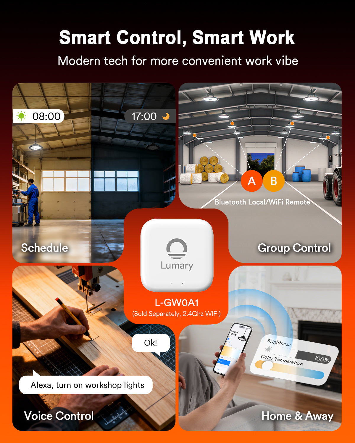 Lumary Bluetooth UFO High Bay Light 150W 22000lm