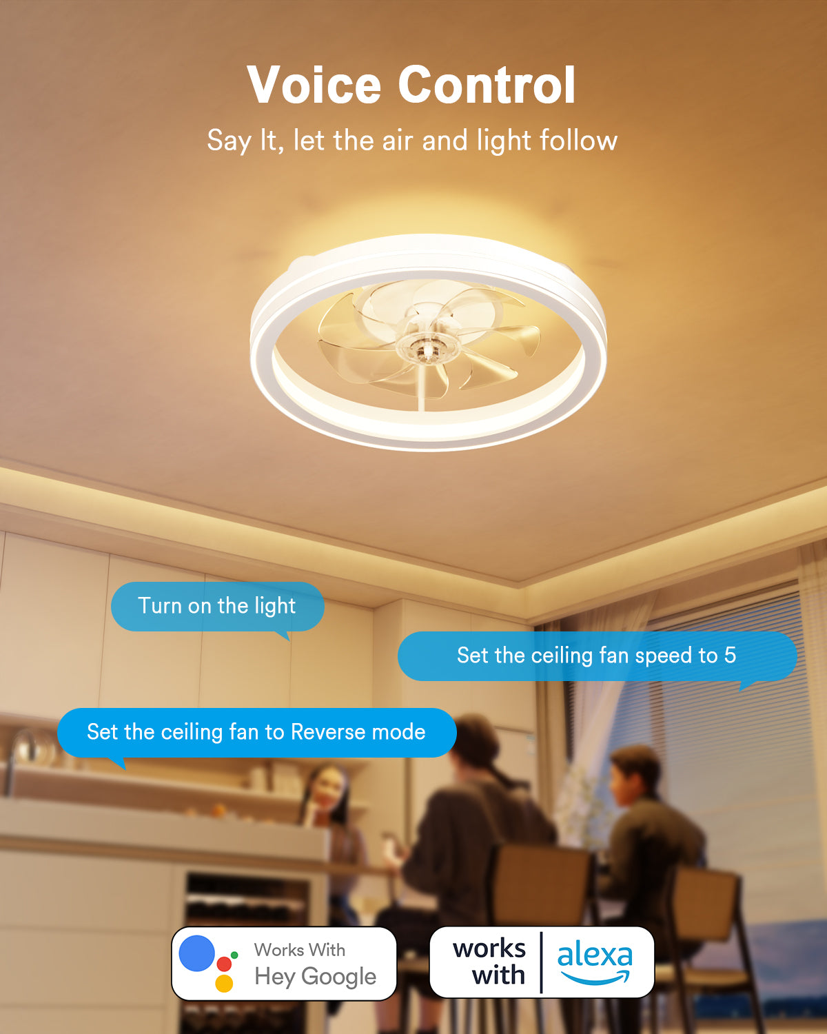 Lumary Smart LED  Fan with Night Light
