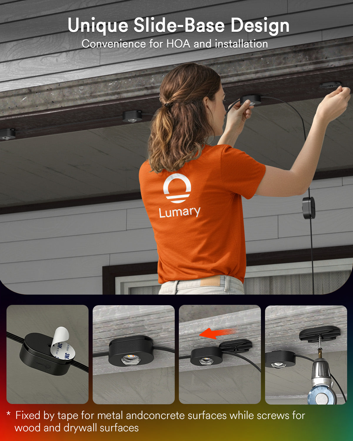 Lumary Permanent Outdoor Lights 3 Extension String of Lights 24.6ft