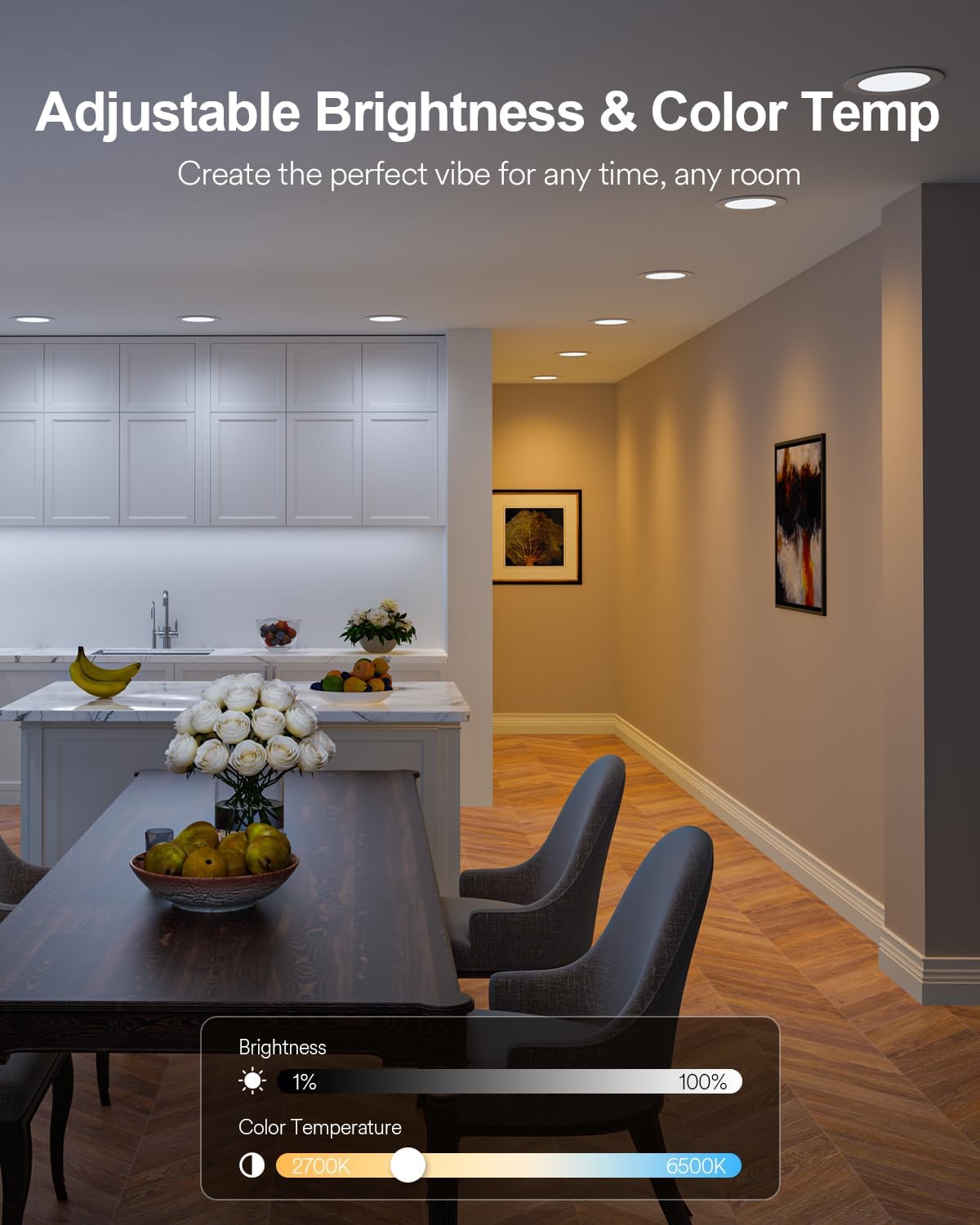 Lumary Wi-Fi Smart Canless Recessed Lighting 6 inch 4 PCS