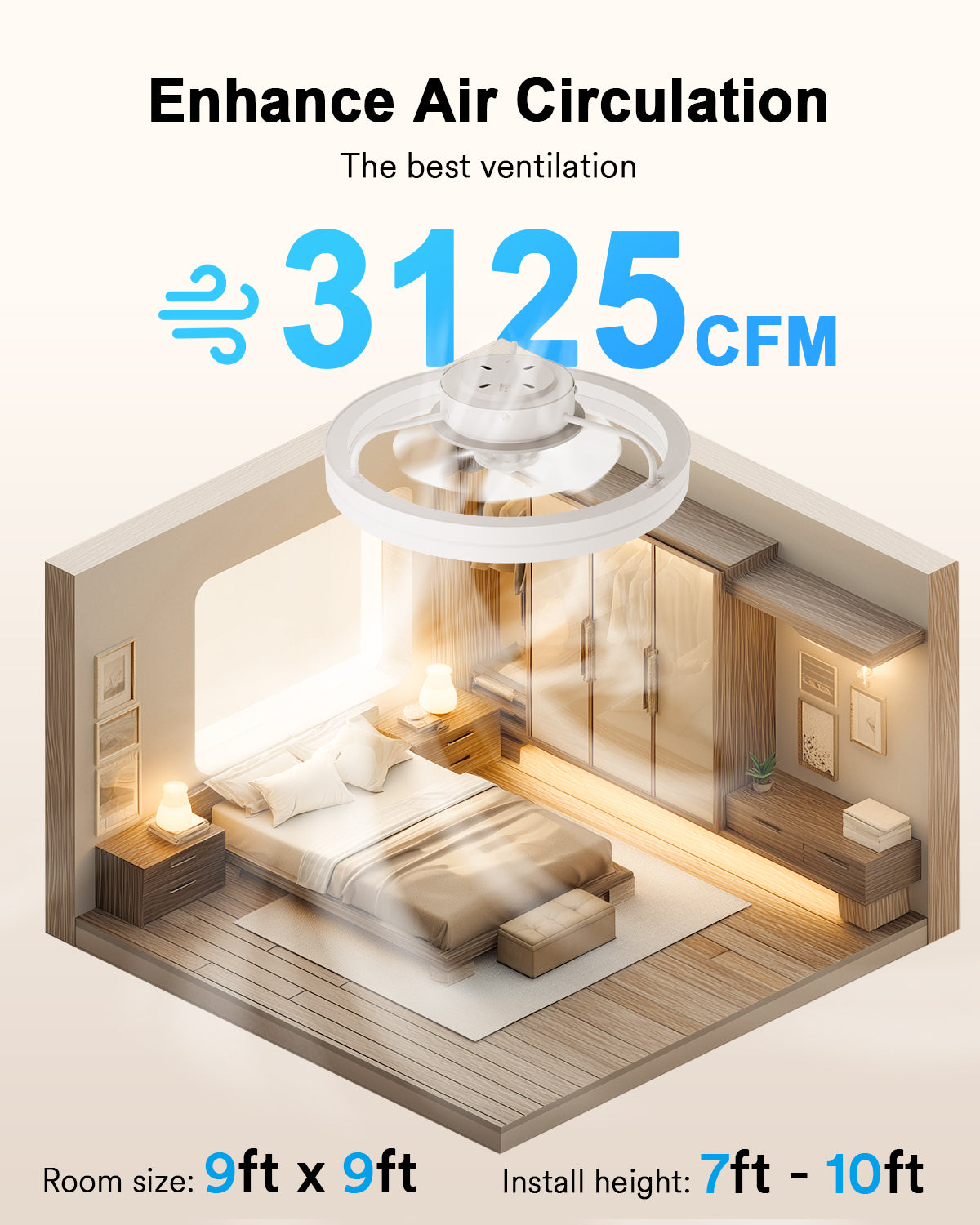 Lumary Smart LED  Fan with Night Light