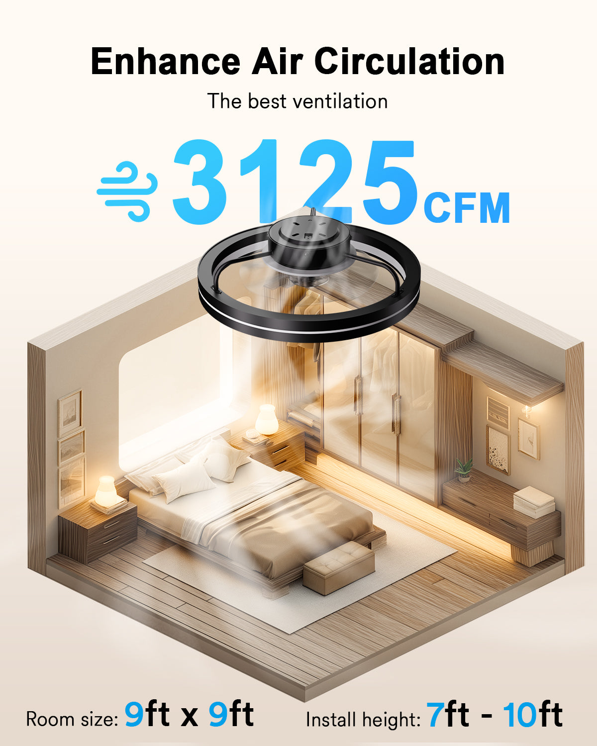 Lumary Smart LED  Fan with Night Light