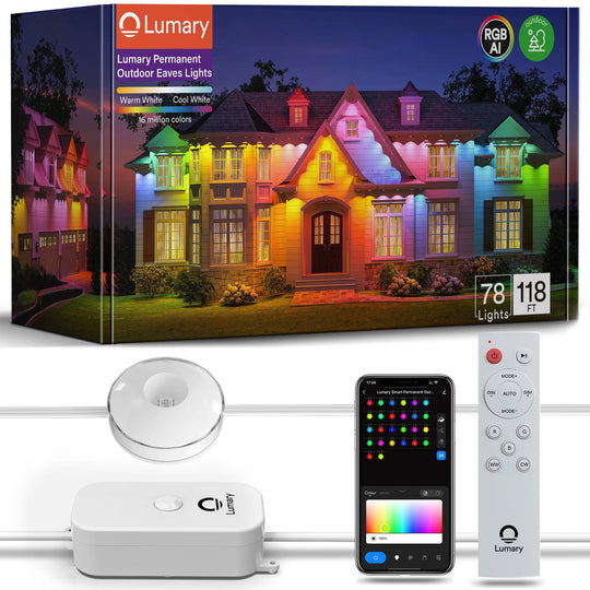 permanent led lights on house