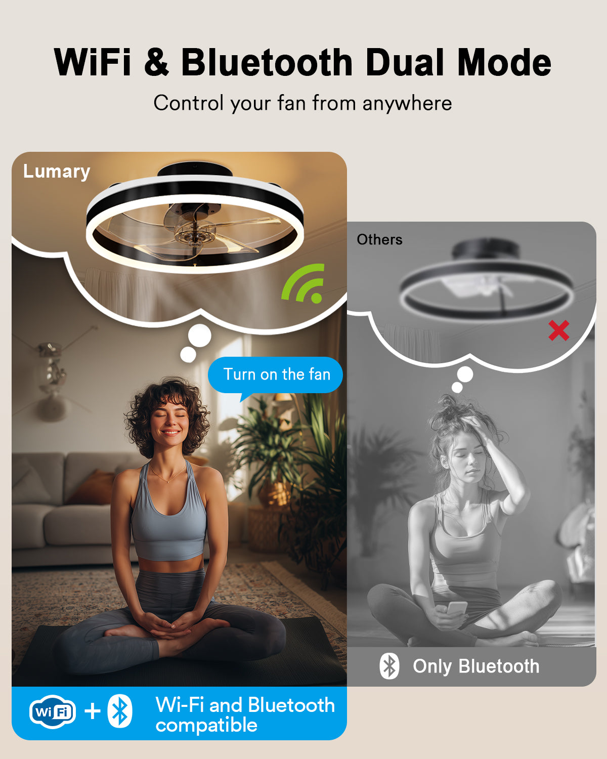 Lumary Smart Ceiling Fans with Lights