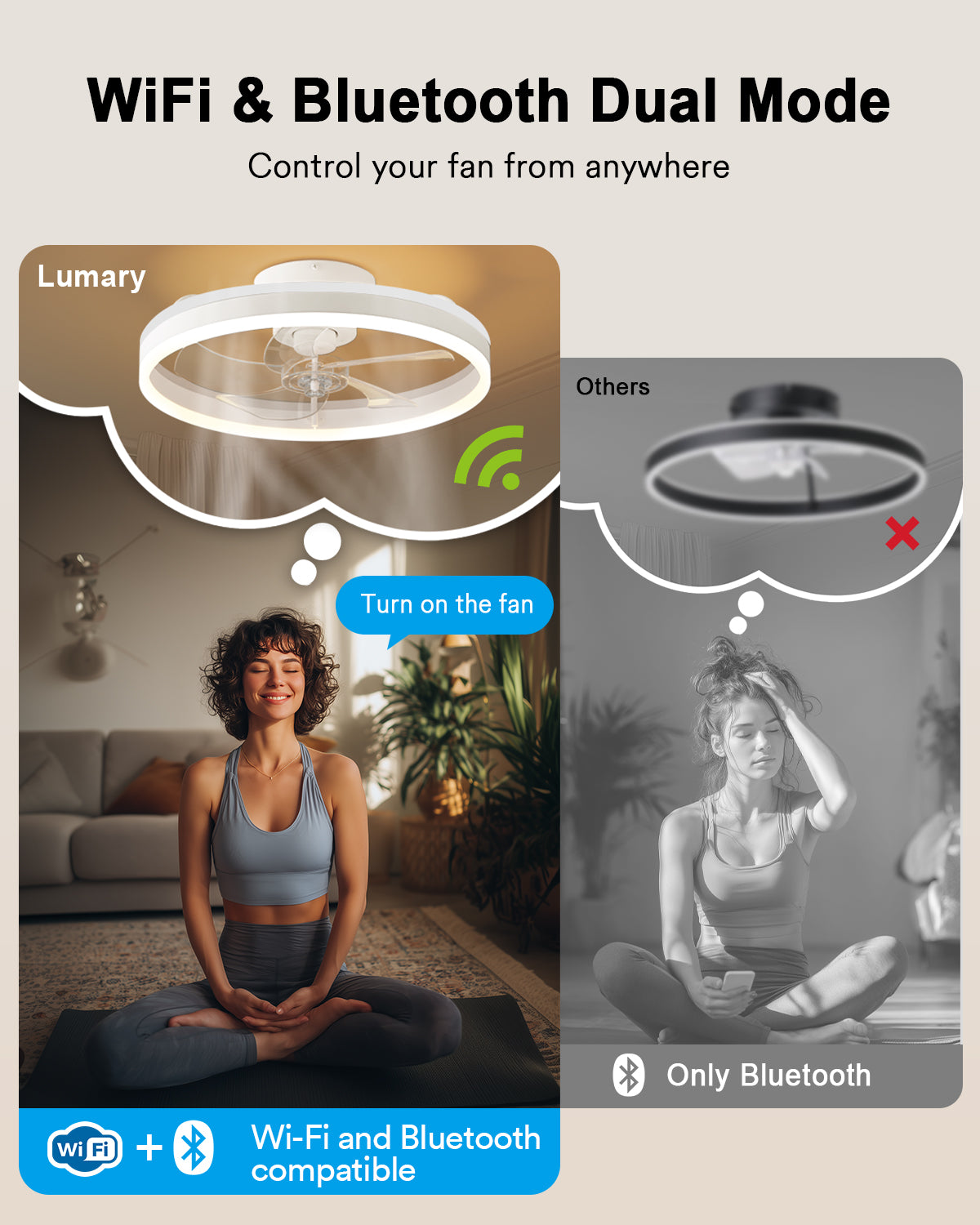 Lumary Smart Ceiling Fans with Lights