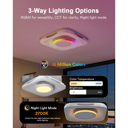 Lumary Smart WiFi Bathroom Exhaust Fan with Light
