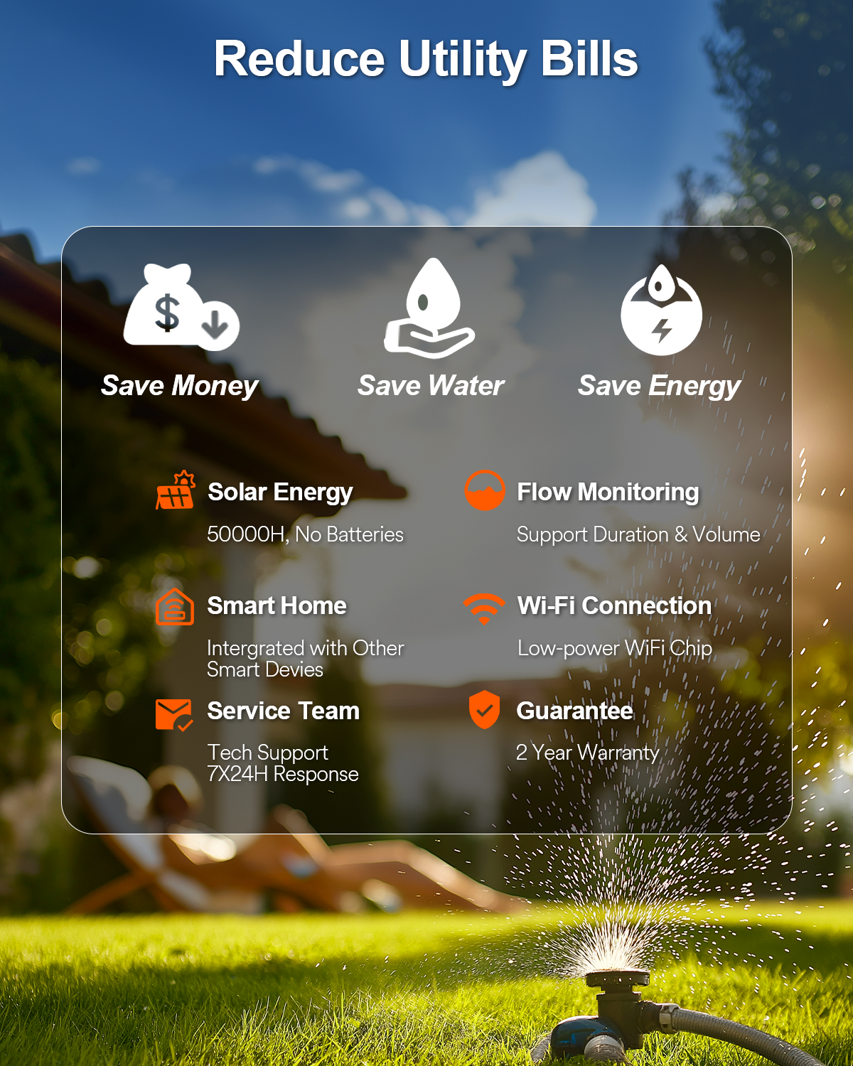 Lumary Solar WiFi Sprinkler Timer 4 Zone