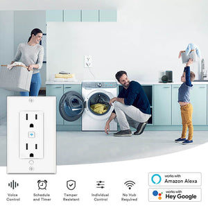 Lumary Wi-Fi in-Wall Outlet Smart  Wall Plug Socket