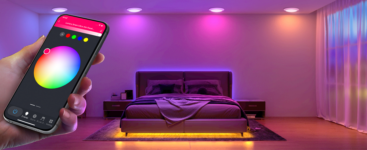 Lumary Smart LED Disk Light Color Changing Surface Mount Lights RGBWW ...