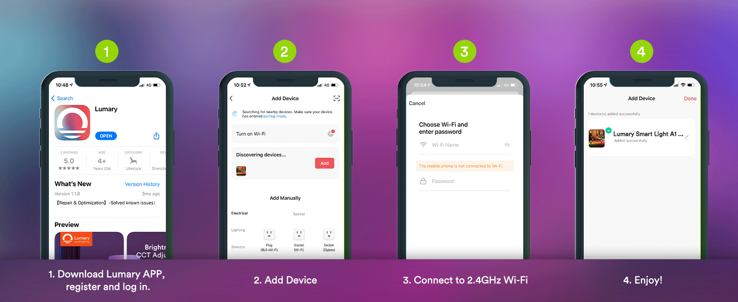 Lumary RGBAI Smart WiFi Pathway Lights 62ft (6 Pack) 2 details
