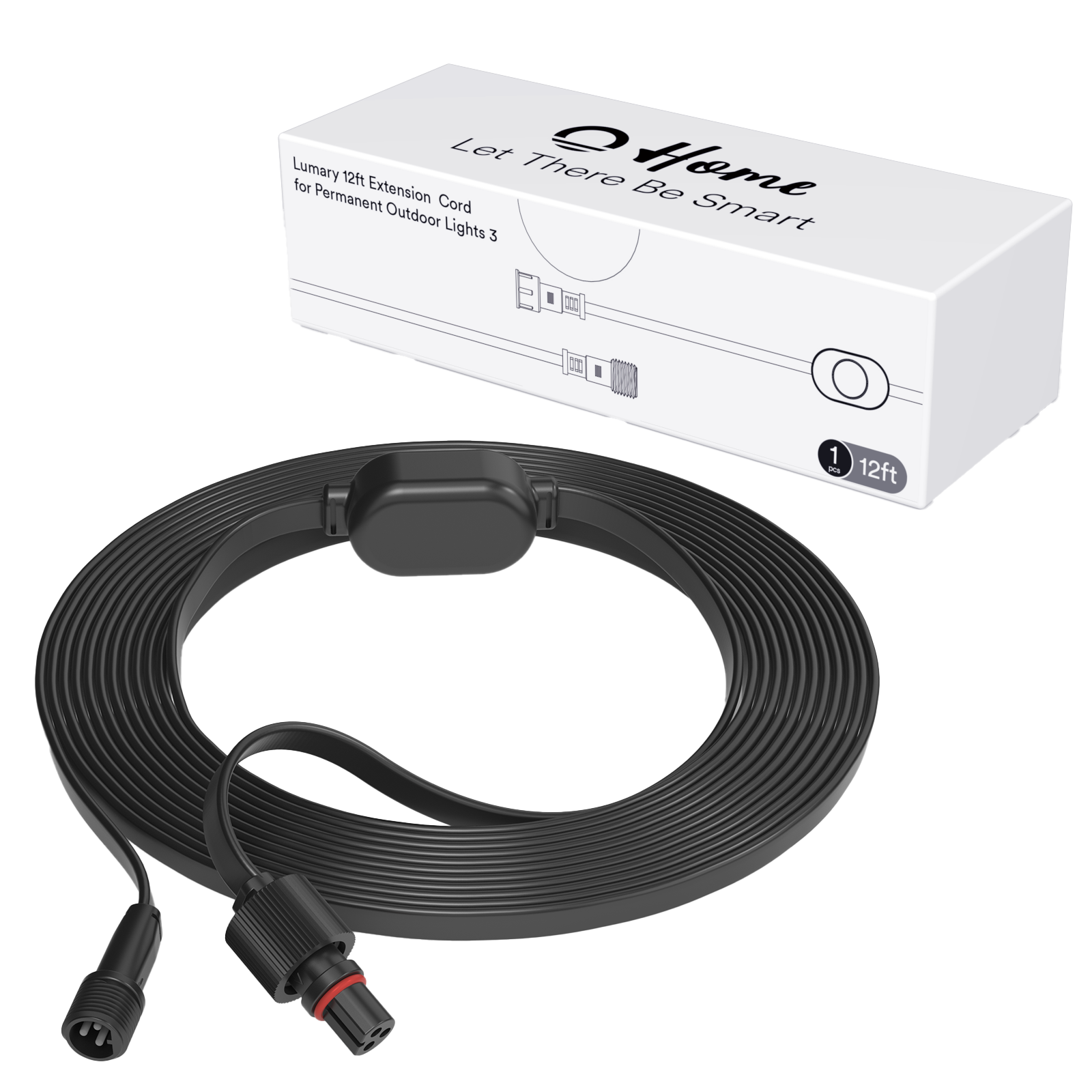 Lumary 12FT Extension Cords for Permanent Outdoor Lights 3