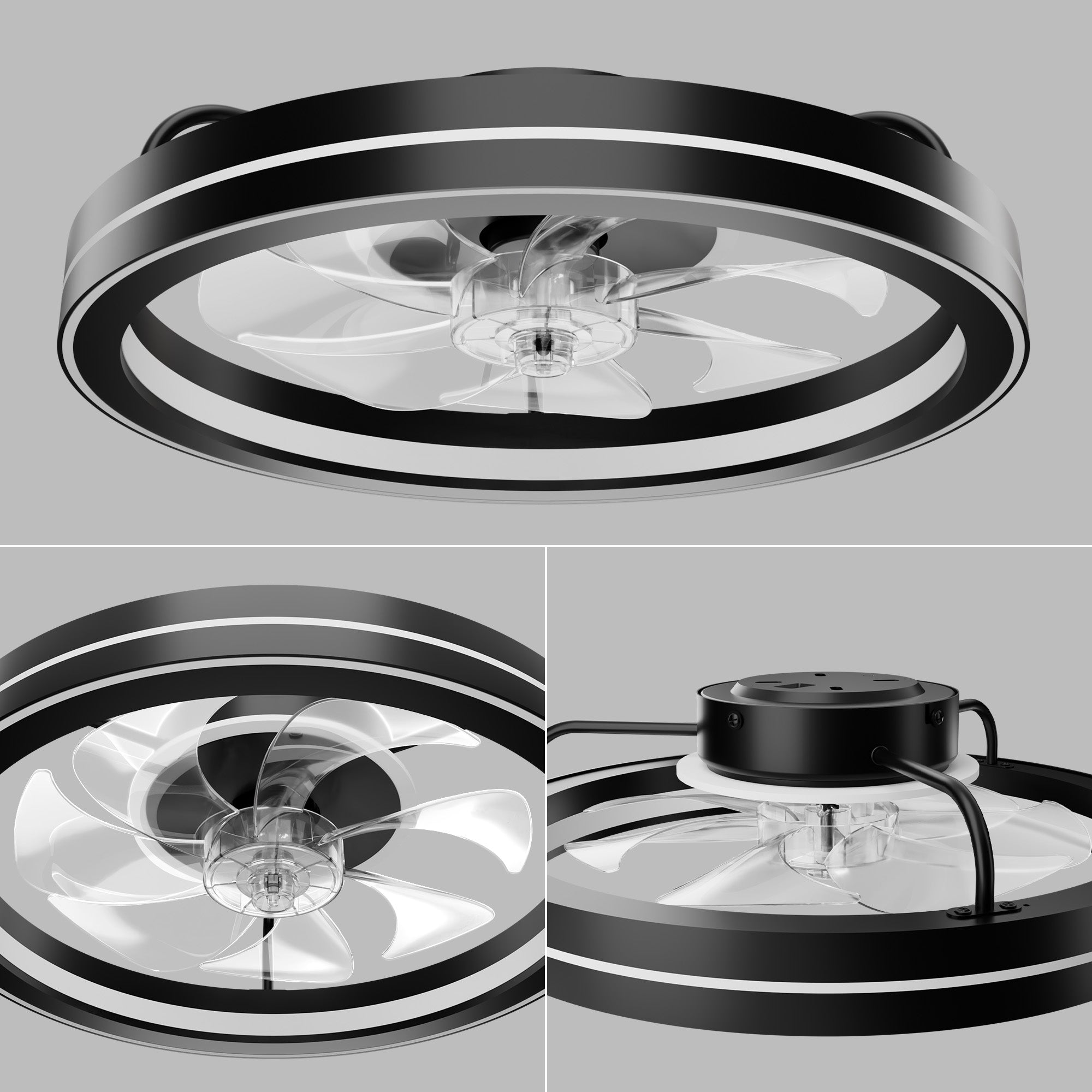Lumary Smart LED  Fan with Night Light Black
