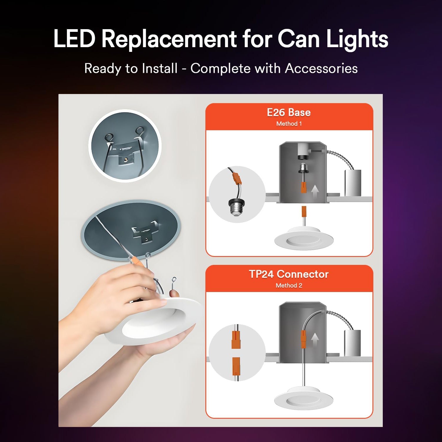 Lumary Smart Retrofit LED Recessed Lighting pro 6 Inch