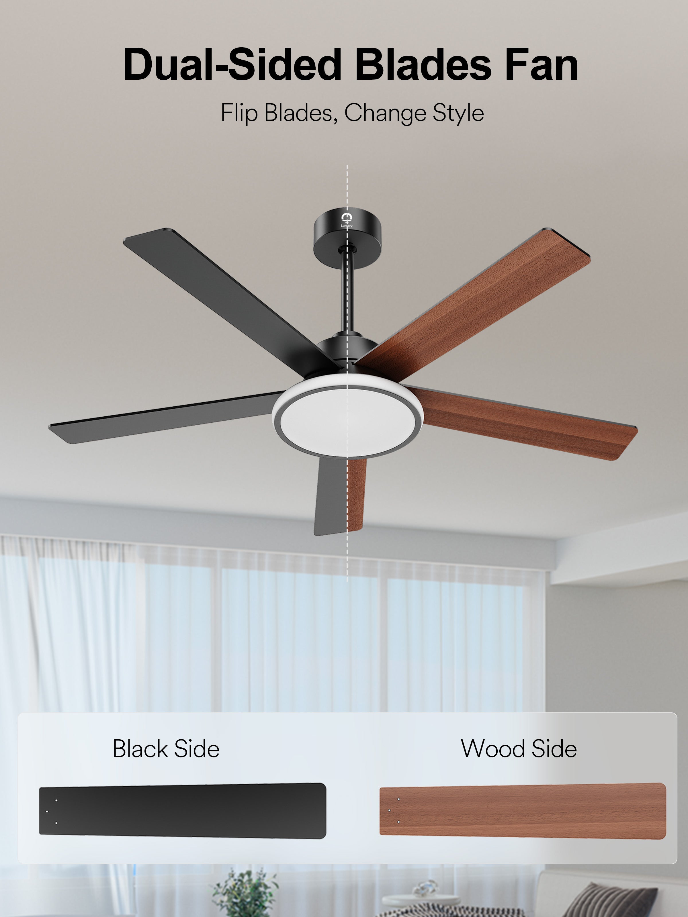 Lumary 52" Smart Ceiling Fans with RGBAI Lights
