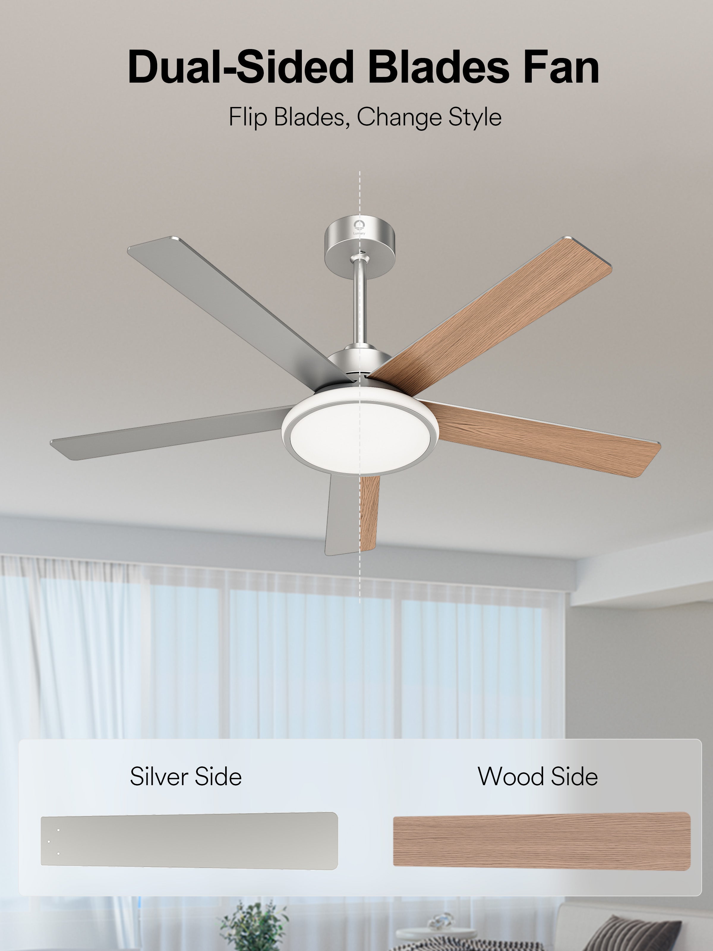 Lumary 52" Smart Ceiling Fans with RGBAI Lights