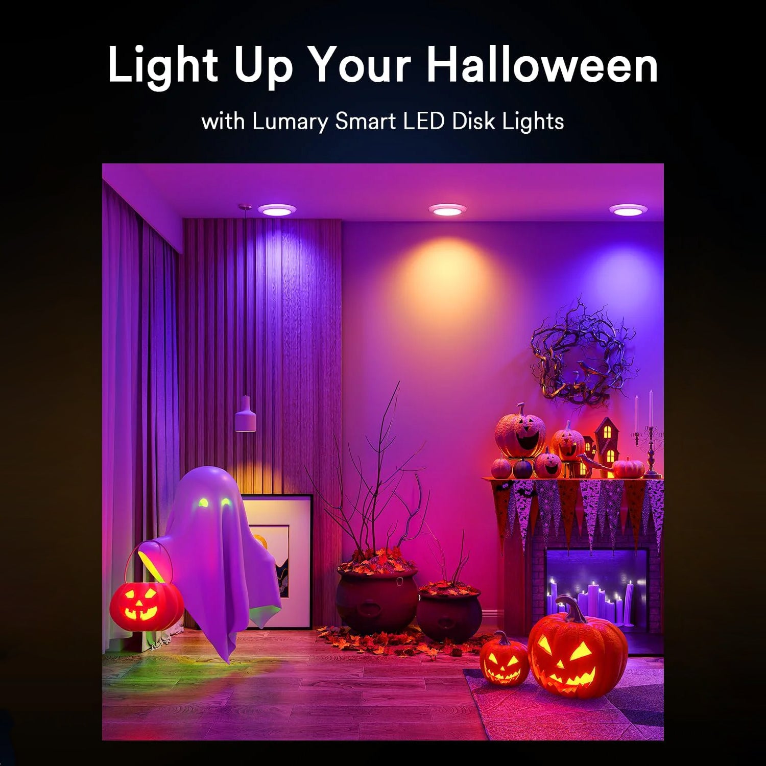 Lumary Smart LED Disk Light Color Changing Surface Mount Lights RGBWW ...