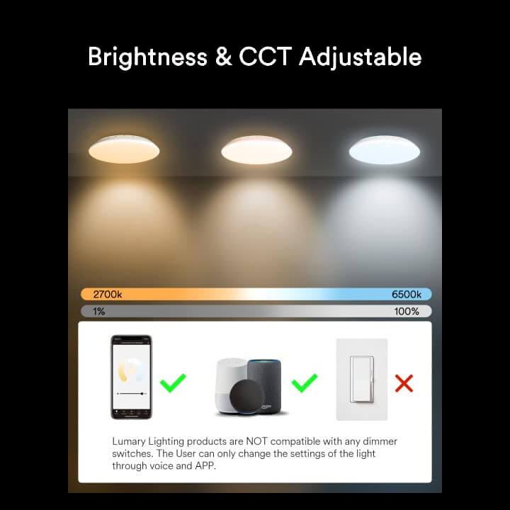 Lumary smart ceiling light easy to install hue ceiling light