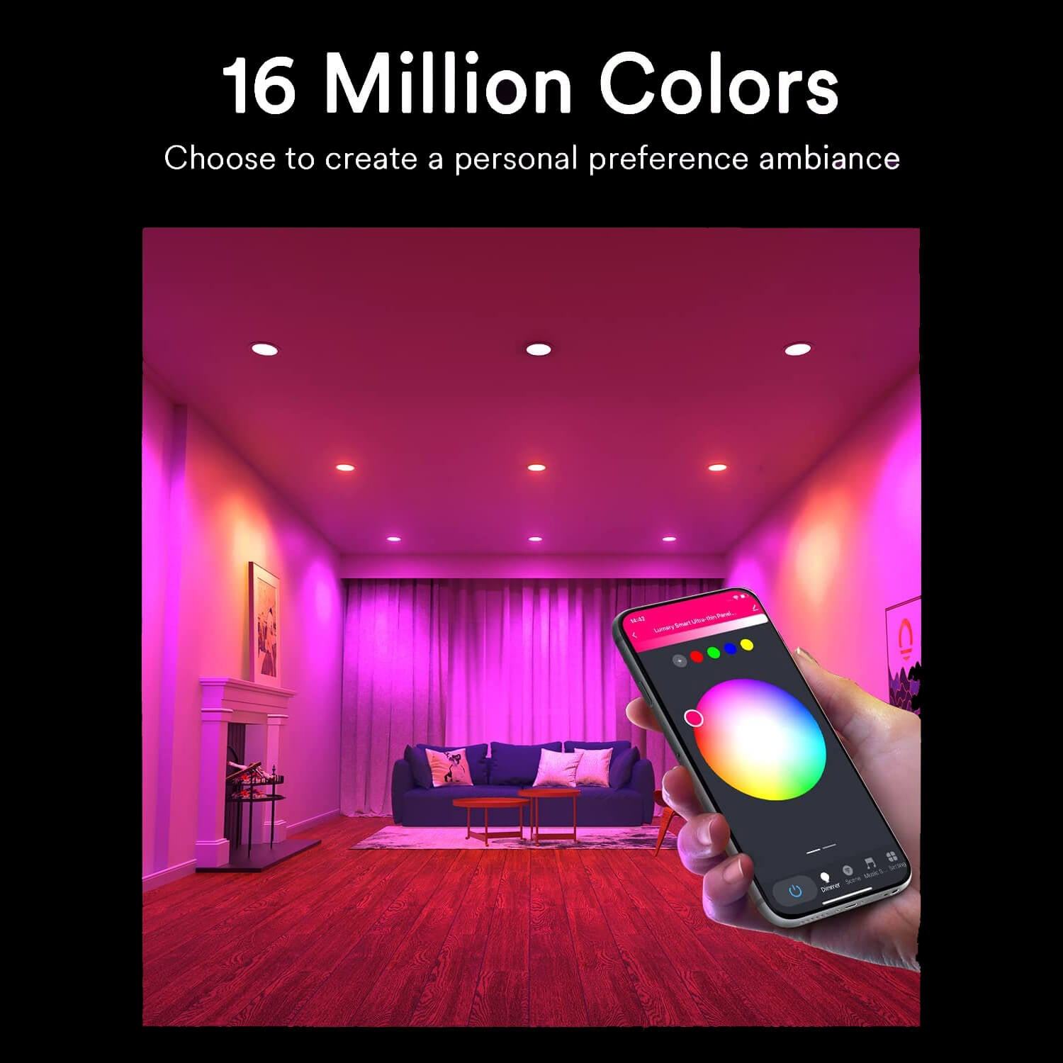 Lumary Smart Recessed Lighting Dimmable Soffit Lighting 4inch