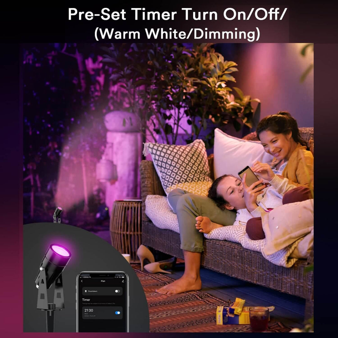 Lumary Smart LED Outdoor Spotlights RGBAI WIFI Landscape Lights IP65 Waterproof Low Voltage