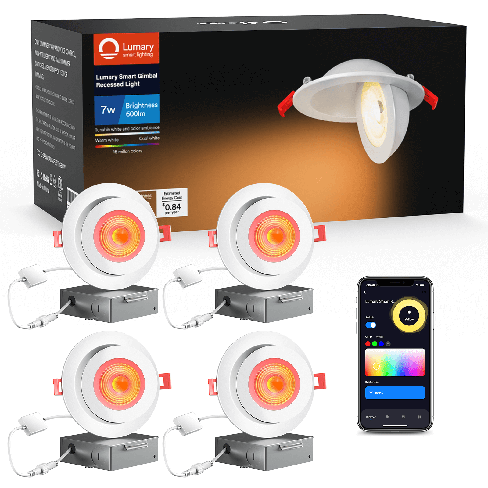 Smart Directional Adjustable Eyeball Gimbal Recessed Light