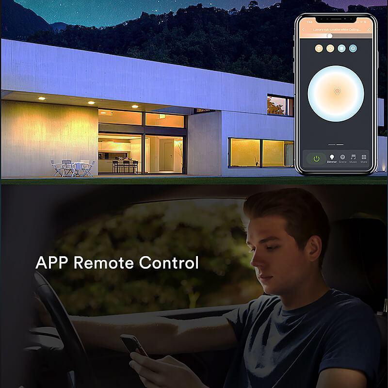 Smart Hue Recessed Lighting Slim Smart Panel Lights Lumary Can Lights RGB hue Downlight